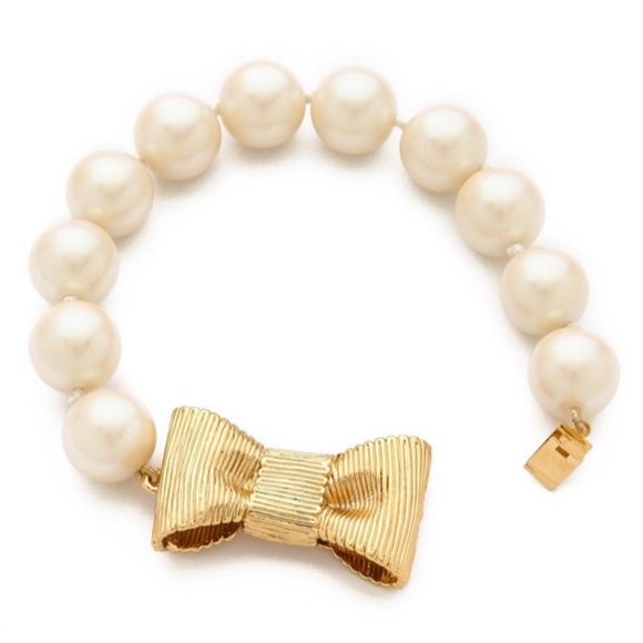 KATE SPADE • All Wrapped Up Pearl Bow Bracelet - Picture 3 of 4